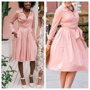 NWT Gal Meets Glam Elisabetta Dress in peachy pink SZ 8.